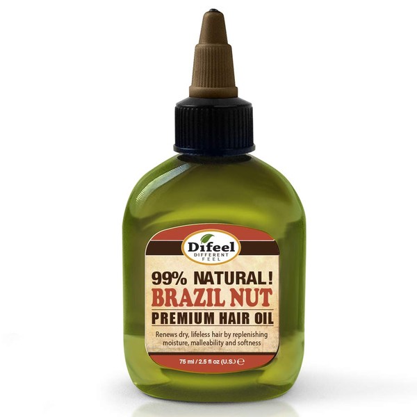 Difeel Brazil Nut Oil Premium Natural Hair Oil 2.5 Oz, 2.5 Ounces