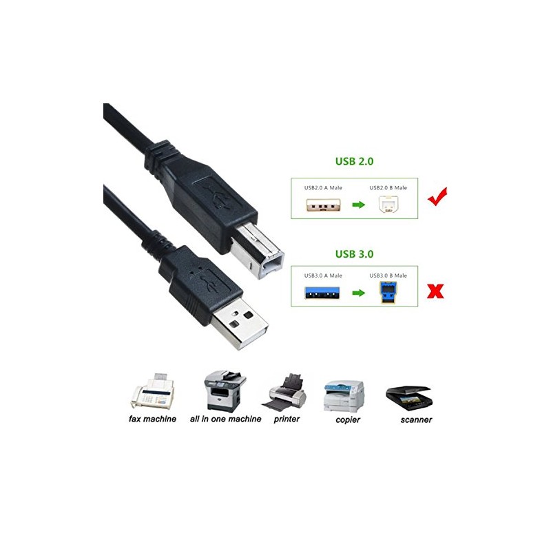 PwrON 6ft USB 2.0 Data Sync Cable Cord Lead for