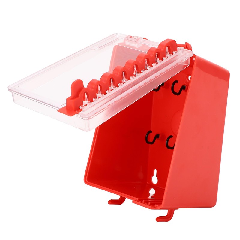 Lockout Tagout Box, 8 Hole Group Lock Key Station with