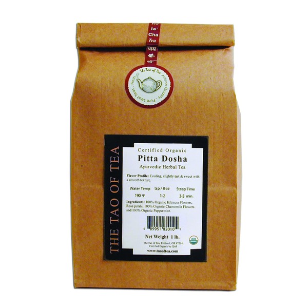 The Tao of Tea Pitta Dosha, Certified Organic Ayurvedic Tea, 1-Pound