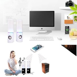 Gikfun USB 7 Colour LED Water Speaker with Dancing Fountain Light Show Sound Effect Speaker for Computer, MP3 Player, Laptop, Smartphone etc. 3.5mm Audio Output Speaker EK8485