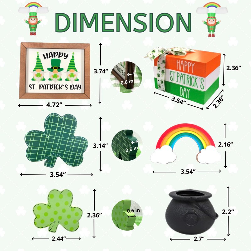 16 Pcs St Patricks Day Decorations - St Patricks Day
