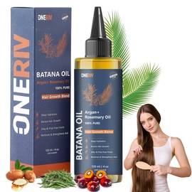 ONERIV Batana Oil for Hair Growth – Enriched with Argan & Rosemary Oil | Organic Cold-Pressed Botana Oils from Honduras | Natural Hair Growth Blend & Lock in Moisture (4 fl oz)
