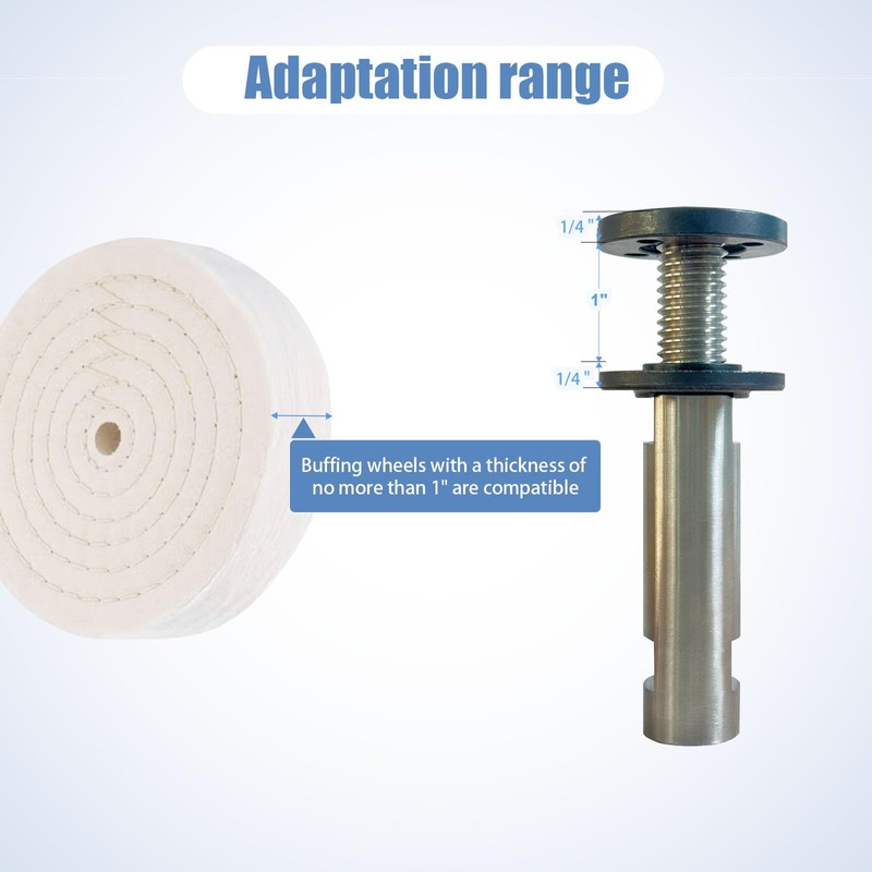 Neeki 4-1/2" Stainless Angle Grinder Arbor Extension Shaft, 5/8"-11 Thread