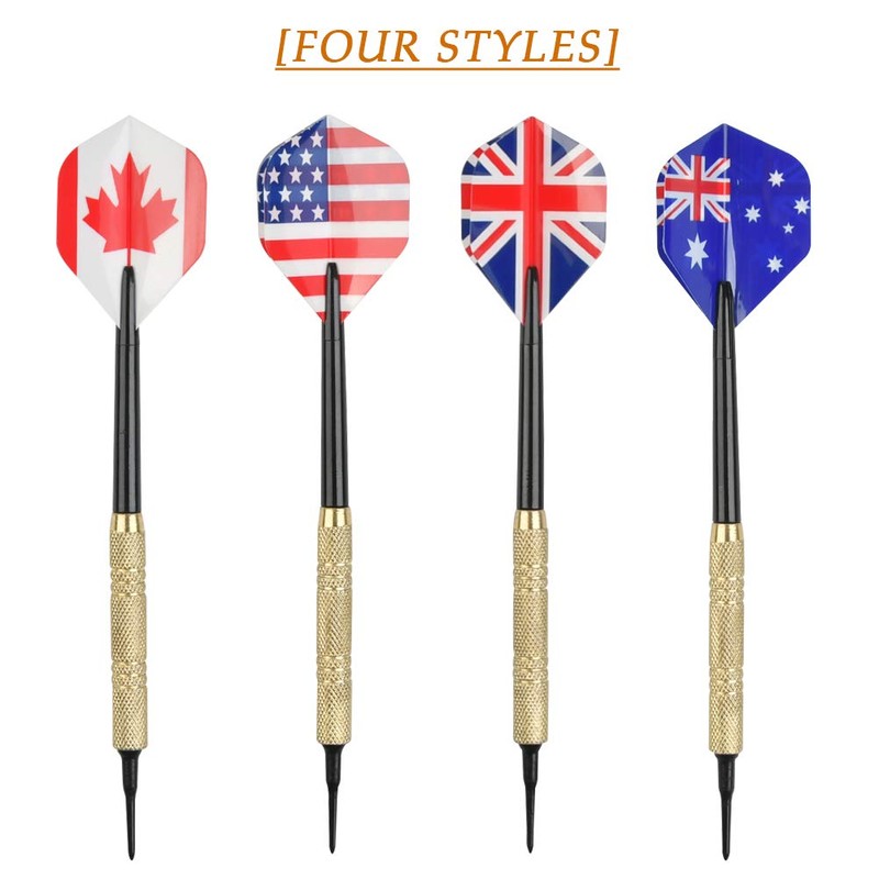 "N/A" 12 Pcs Brass Darts Sets,Soft Tip Darts with 36