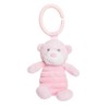 Aurora World 6.5-Inch C-Clip Squeaker Bonnie Bear Plush Toy (Pink)