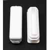 Plastic 1/2 x 1-1/2 inch White Rectangle Tubing Cap, Finishing