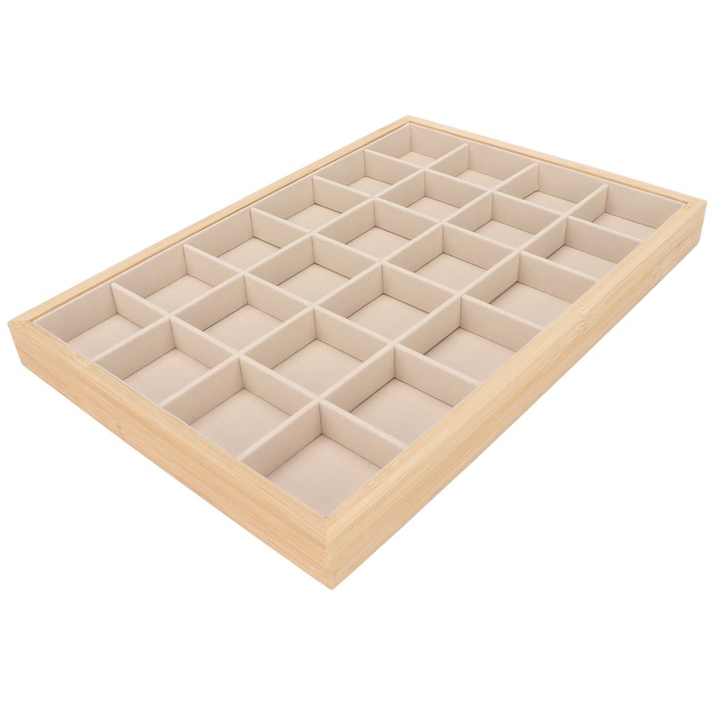 Jewelry Storage Display Trays Multipurpose 24 Grids Jewelry Tray for