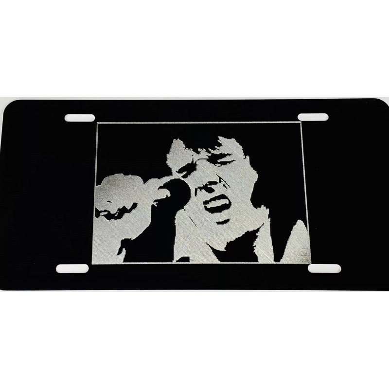 Diamond Etched Products Engraved ELVIS PRESLEY Car Tag Diamond Etched