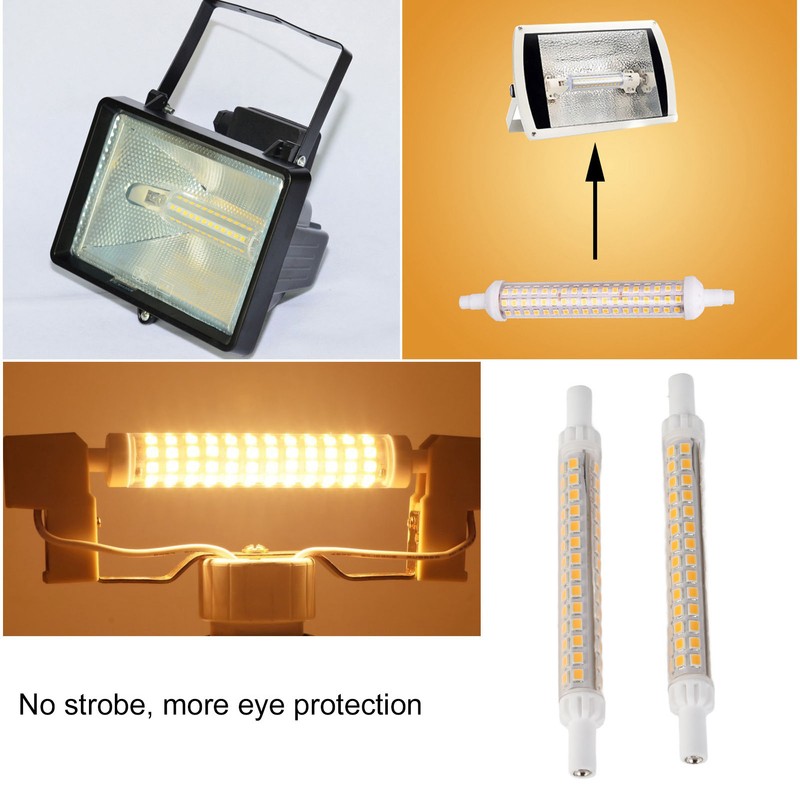 2Pcs R7S 98LED Bulb Double Ended 118mm Dimmable Flood Light