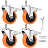 Stem Casters Heavy Duty Swivel Threaded Stem Caster Wheels with