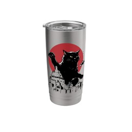 Kaiju Monster Cat Japanese Anime Retro Vintage Manga Comic Stainless Steel Insulated Tumbler