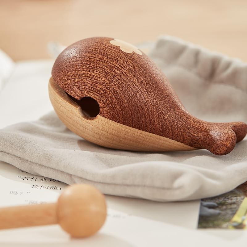 Woodfish Wooden Buddhist Altar Ebony and Maple Wooden Fish Mini