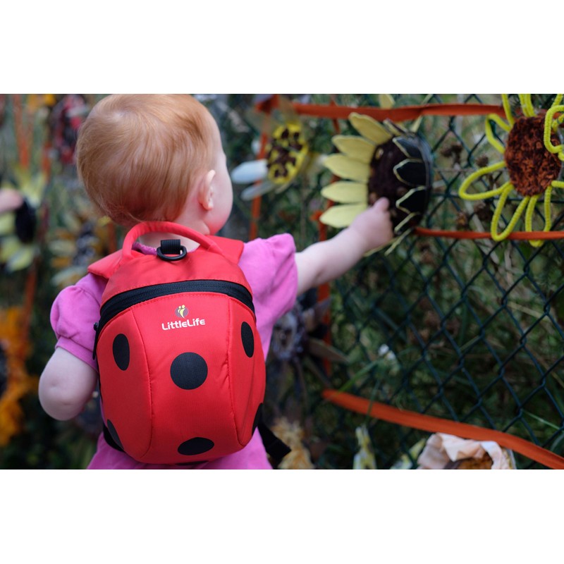 LittleLife Toddler Backpack Ladybird with Safety Reins