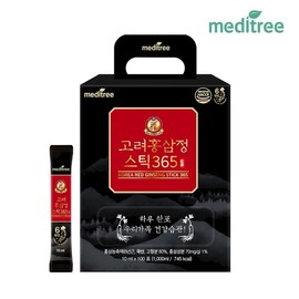 메디트리 고려 홍삼정 365 스틱 1박스 100포 대용량 원액 진액 액기스 농축액 추출액 Meditree Korean Ginseng Extract 365 Sticks 1 Box 100 Packs Large Capacity Concentrated Liquid Essence Extract