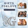 SCZKLAQ Butterfly Initial Necklaces for Women 925 Sterling Silver Initial