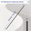30-Pack Iron Stair Balusters – 44" Square Hollow Metal Spindles