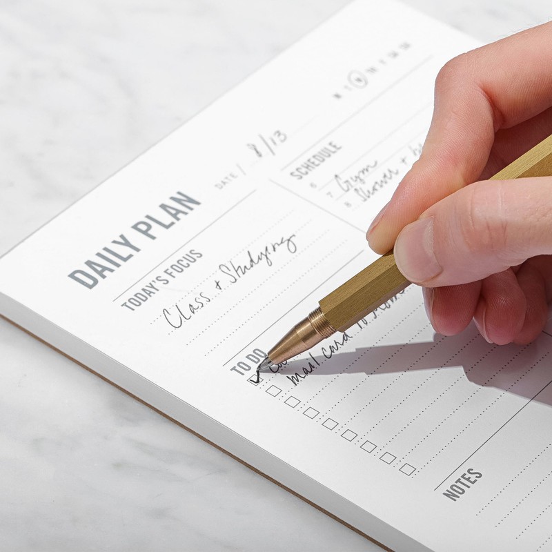 Daily Planner Notepad with Hourly Schedule - ADHD Planner, Time