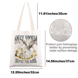 G2TUP Quest Squad Tote Bag Ridoc Gamlyn Gifts Quest Squad Broccoli Gifts Brave The Dark Violet Sorrengail Shoulder Bag (brave the CA)