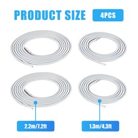Hugwish Rubber Cord for Zero Gravity Chair Universal Replacement Cords for Relaxing Chair Garden 4 Pieces (2 x 2.2 m + 2 x 1.4 m), The Short Rope Replaces the Upper Part The Long Rope Replaces the