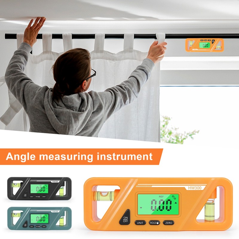 Digital Billet Torpedo Level Protractor ABS 90 Degree Orange