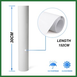 Motoforti Gloss White Bubble Free Car Vinyl Film Sticker Decal 152cm x 30cm Long-lasting