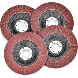 HATANSE Pack of 10 Flap Discs Diameter 125 mm x 22 mm Grain 80 Sanding Discs Sanding Mop Disc Slat Discs for Angle Grinder Polishing Machine