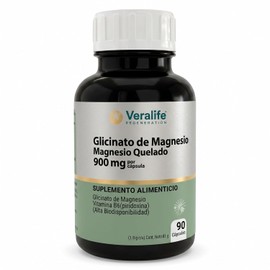 VeraLife Glicinato Magnesio Quelado con Vitamina B6/Bisglicinato