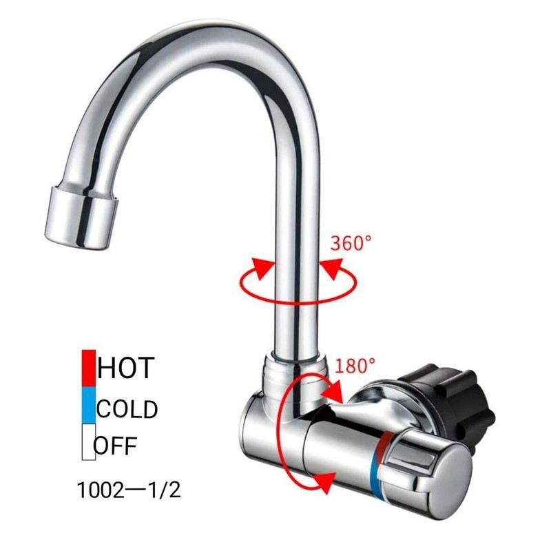 Pojedehy Foldable Kitchen Faucet 360 Dgree Rotation Sink Water Tap