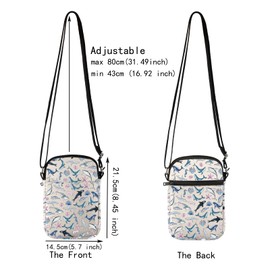 JXGZSO Whale Crossbody Bag Sea Marine Life Shoulder Bag Ocean Animals Lovers Gift Biologist Gift (Whale CB CA)