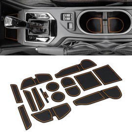 MOCHENT Cup Holder Inserts for Subaru Crosstrek Accessories 2023 2022 2021 2020 2019 2018, for Subaru Impreza 2017-2023 Center Console Mat Non-Slip Door Pocket Liners (15pc, Orange)