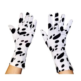 Aniler Guantes elásticos para hombre y mujer, longitud de muñeca completa, para disfraz, Punto Negro, Talla única
