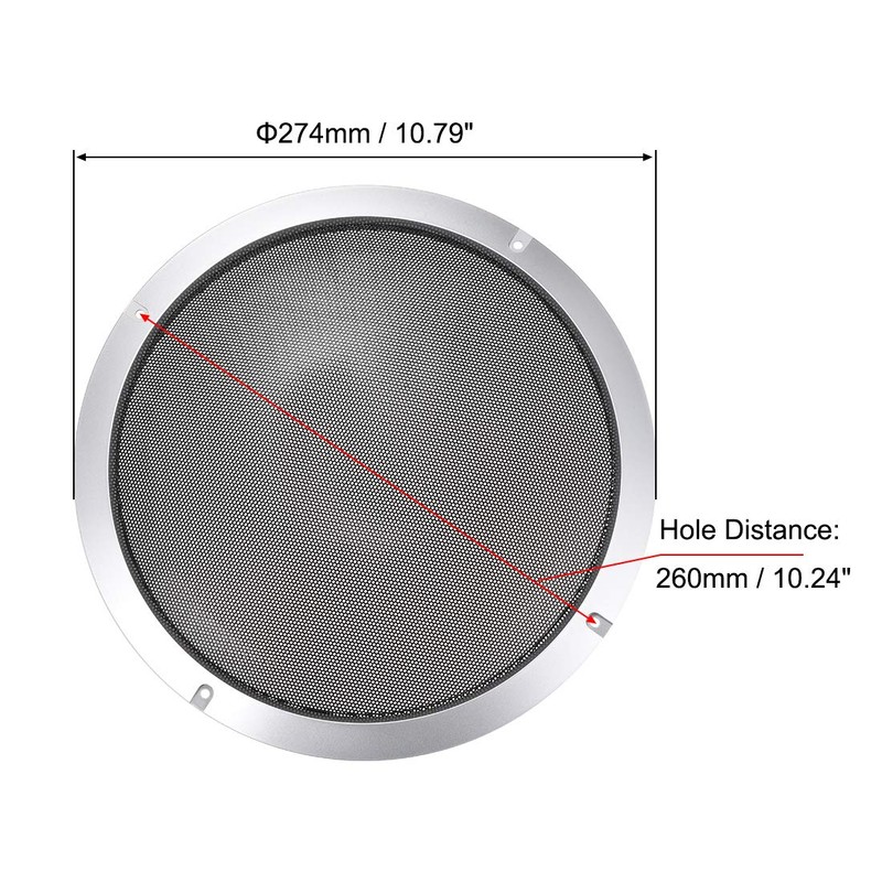 uxcell 10" Speaker Grill Mesh Decorative Circle Woofer Guard Protector