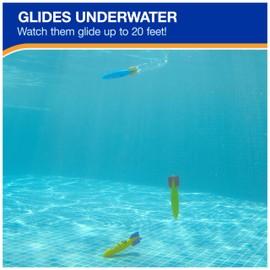 SwimWays Toypedo Bandits Dive Toys, Swimming Pool Accessories & Kids Pool Toy 4-Pack, Swimming Aids, Pool Party Favors for Kids Ages 5 & Up