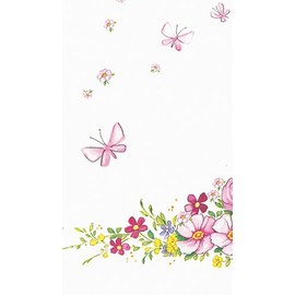 Mitteldecken Cute Flowers - Pretty Flowers / Spring / Butterflies Made of Airlaid 80 x 80 cm