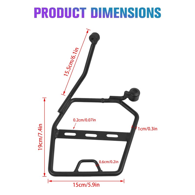 KKZOL Motorcycle Side Saddle Bag Support Rack Replacement for Honda