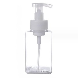 Hottracks Square Clear Bubble Bottle Dispenser 450ml (WDBF90F) / 사각 투명 버블 공병 디스펜서 450ml(WDBF90F)