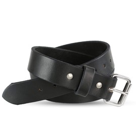 Heavy Duty Full Grain Leather Belt - 1.5 Inch Wide - One Piece Thick Leather - Made In USA (Black, 60)