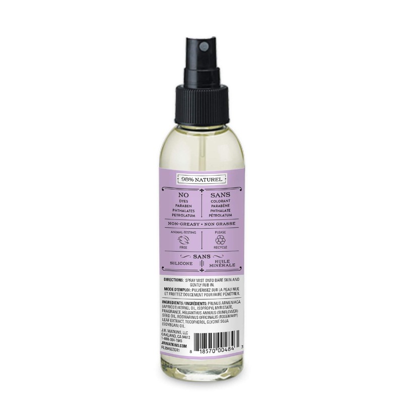 J R Watkins Lavender Body Oil Mist, 6 Fluid Ounce