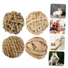 iplusmile Pet Grass Ball Toy 4 Pack Guinea Pig Chew