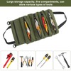 Tool Roll Bag with 5 Zip Pockets, Small Tool Bag,
