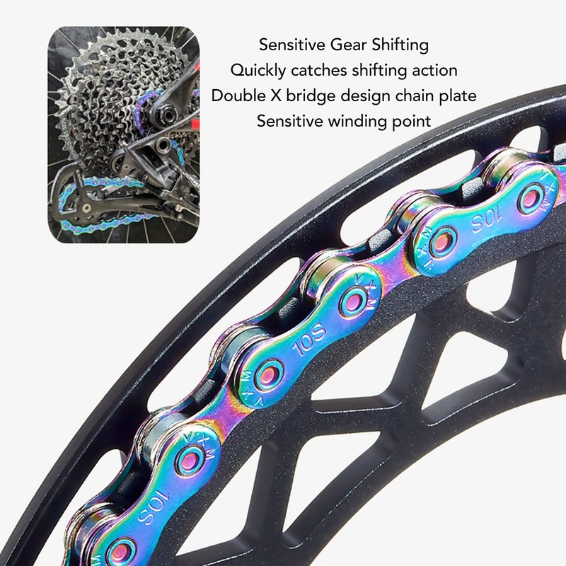 Bike Chain, 6 7 8 Speed Rust Proof Colorful Rainbow