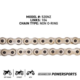 NICHE Drive Sprocket Chain Combo for Kawasaki GPZ250R Front 14 Rear 42 Tooth 520NZ Standard 104 Links