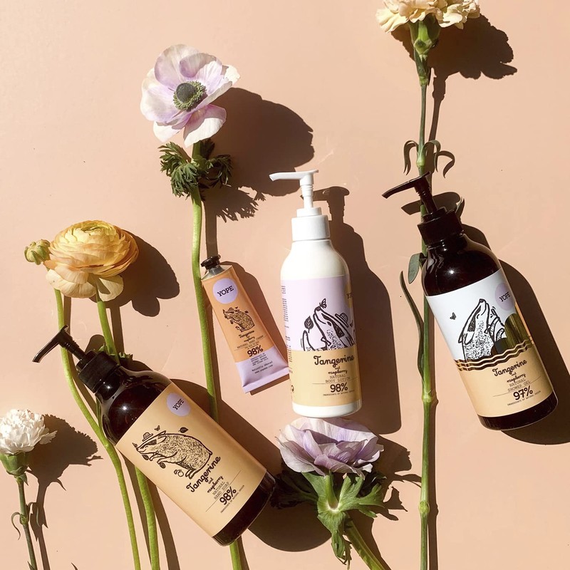 Botanical Series yope Hand Cream, Tangerine and Raspberry Scent, 1.7