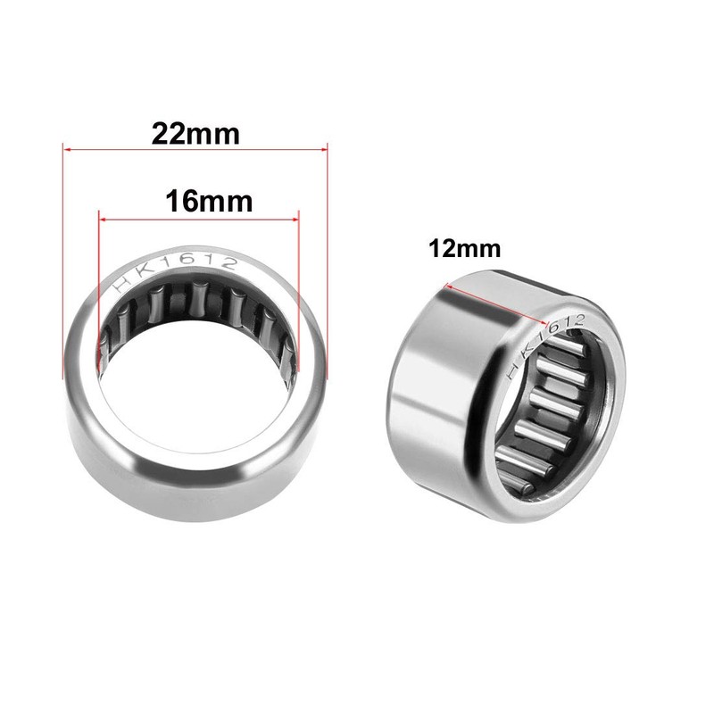 sourcing map HK1612 Drawn Shells Needle Bearing 16 mm Bore