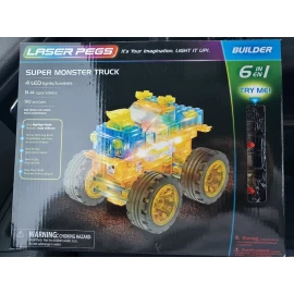 Laser Pegs 61010 Super Monster Truck 6-in-1 Building Set; The First Lighted C...