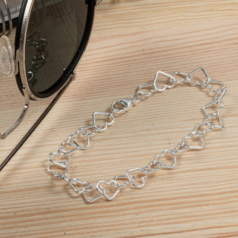 NKlaus 12774 Women's Bracelet 925 Sterling Silver 18 cm Heart