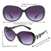Womens Oversized Black Purple Tinted Sunglasses UV400
