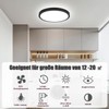 cupgow LED Ceiling Light Black Round - Ceiling Light Flat