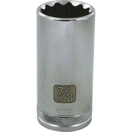Tools 3/8" Drive 12 Point SAE, 7/8" Deep Length, Chrome Finish Socket, Mfr: D009628-A